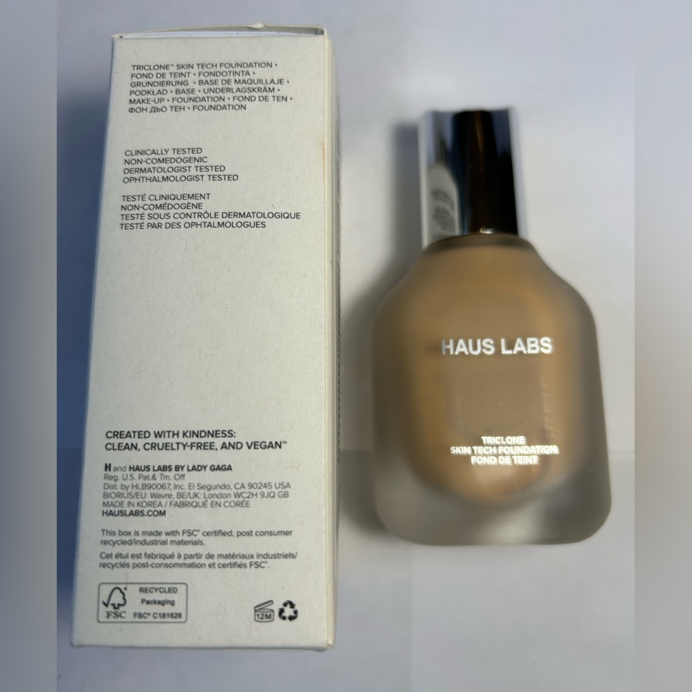 NWT🌷#190 Haus Labs Triclone Skin Tech Medium Coverage Foundation - Picture 4 of 4